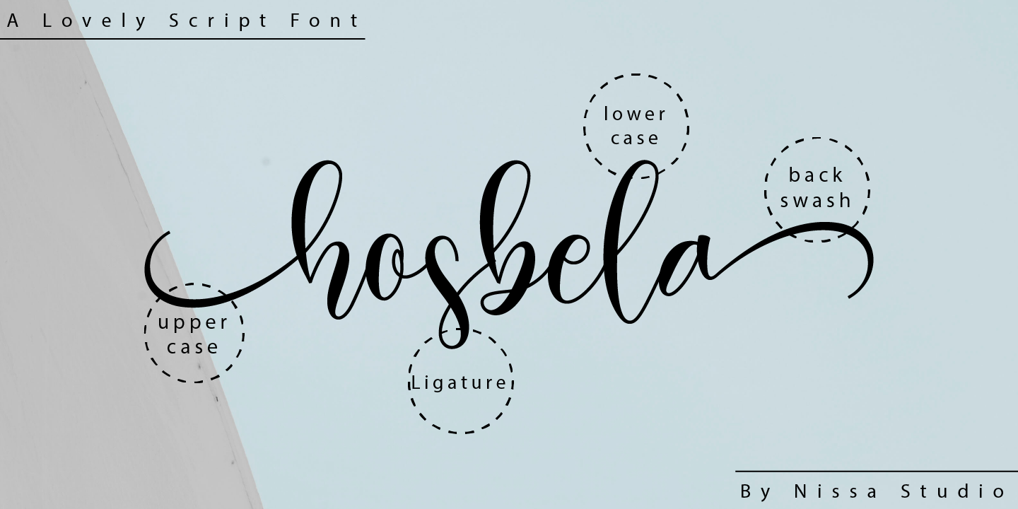 Hosbela Regular Font preview